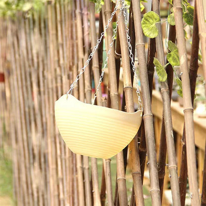 Hanging Orchid Pot With Chain Plastic Hanging Basket Flowerpot Wall Mounted Green Pot For Plant Herb Plant Container