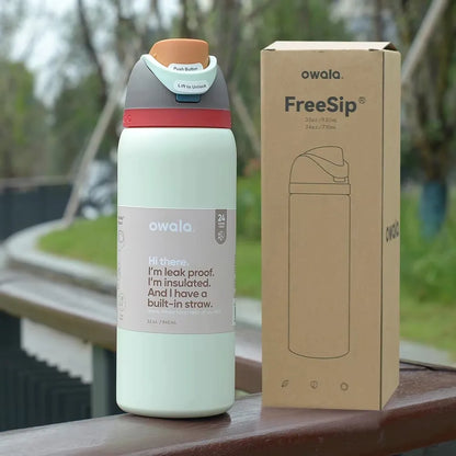2025 NEW Owala 24Oz/32 OzInsulated Stainless Steel Water Bottle with Straw, BPA-Free Sports Water ion for Your Outdoor Adventure