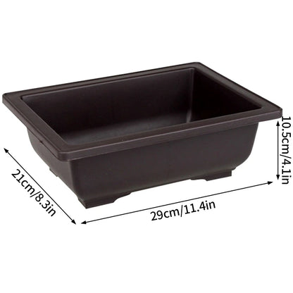 Rectangular Bonsai Training Pots Plastic Flowerpot with Drainage Tray Succulent Plants Pot Bonsai Plants Growing Pots Home Decor