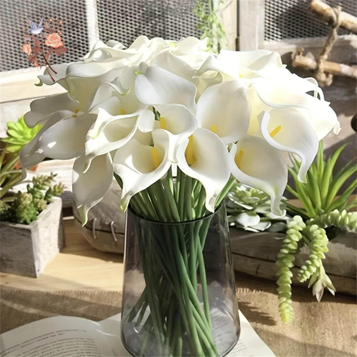 10Pcs White Calla Lily Artificial Flowers for Bridal Wedding Bouquet Real Touch PU Calla Fake Flower Home Bedroom Table Decor