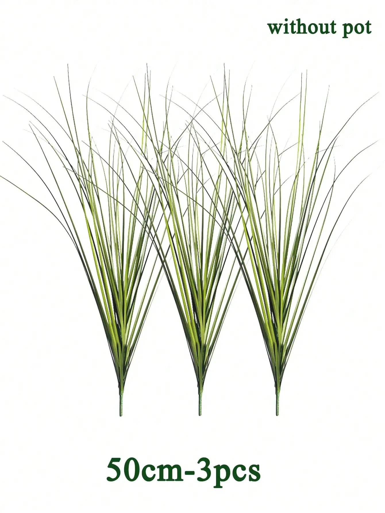 Artificial Reed Grass Large Fake Onion Grass Plants Tropical Green Plants Leaves Bouquet PVC Grass For Wedding Garden Offic
