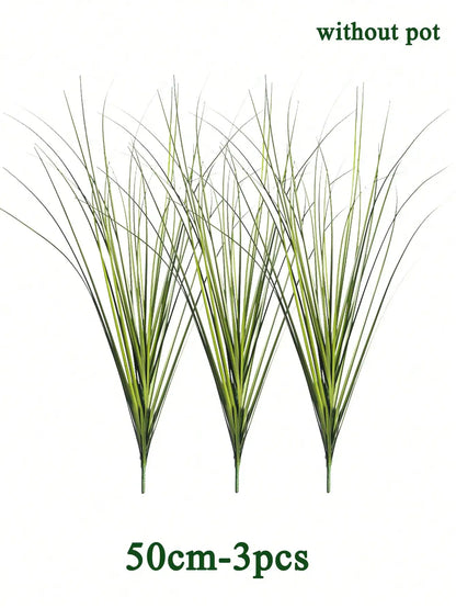 Artificial Reed Grass Large Fake Onion Grass Plants Tropical Green Plants Leaves Bouquet PVC Grass For Wedding Garden Offic