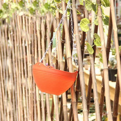 Hanging Orchid Pot With Chain Plastic Hanging Basket Flowerpot Wall Mounted Green Pot For Plant Herb Plant Container