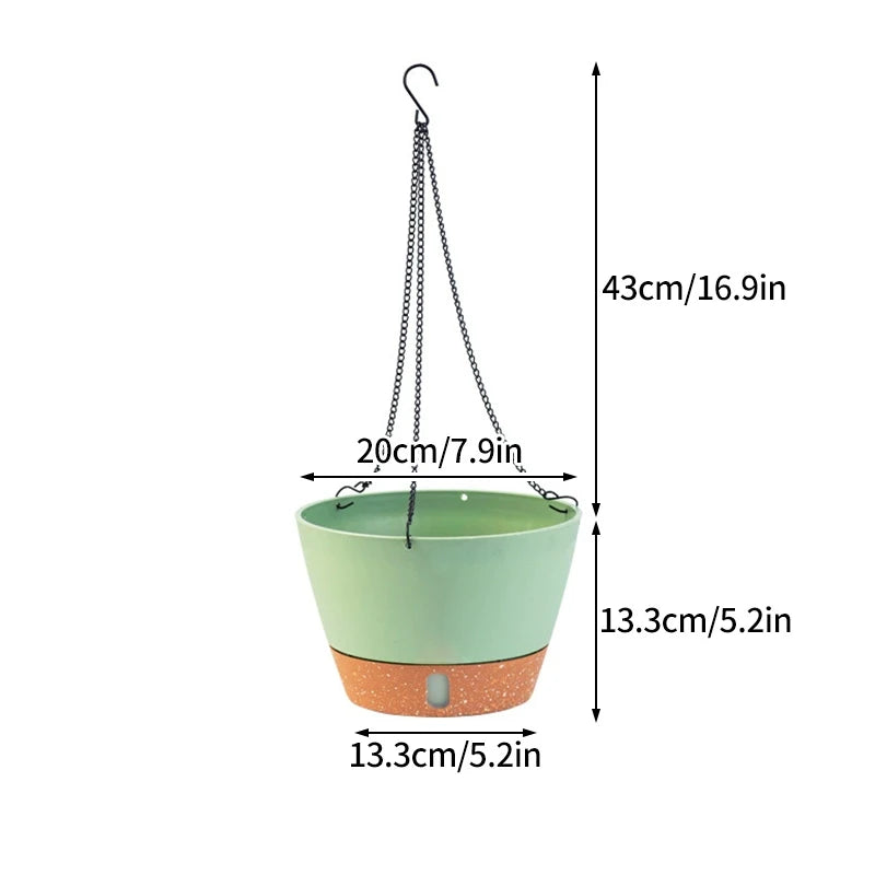 Plant Pot Circular Large Flowerpot Plastic Indoor Plants Succulent Planter with Drainage Bonsai Potted with Tray Home Decoration