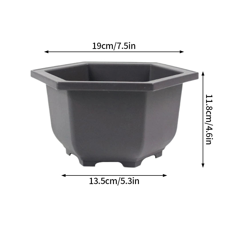 Rectangular Bonsai Training Pots Plastic Flowerpot with Drainage Tray Succulent Plants Pot Bonsai Plants Growing Pots Home Decor
