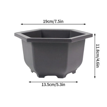 Rectangular Bonsai Training Pots Plastic Flowerpot with Drainage Tray Succulent Plants Pot Bonsai Plants Growing Pots Home Decor