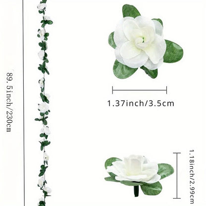 250CM Artificial Rose Flowers for Wedding Home Room Decoration Autumn Garden Outdoor Arch Christmas Rattan DIY Fake Plants Vine
