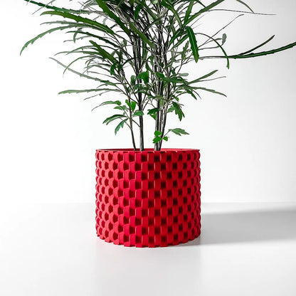 Modern Minimalist 3D Printed Plant Pot – Biodegradable Flower Planter for Home Decor, Eco-Friendly Sustainable Gift (Cheo)