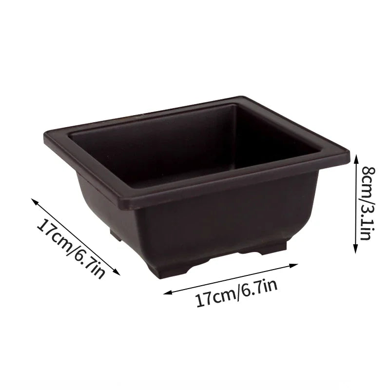 Rectangular Bonsai Training Pots Plastic Flowerpot with Drainage Tray Succulent Plants Pot Bonsai Plants Growing Pots Home Decor