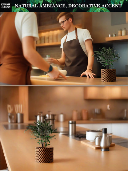 Modern Minimalist 3D Printed Plant Pot – Biodegradable Flower Planter for Home Decor, Eco-Friendly Sustainable Gift (Cheo)