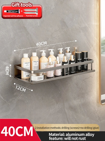 bathroom rack bathroom shelf toilet space aluminum hanging rack bathroom organizer hang on the wall