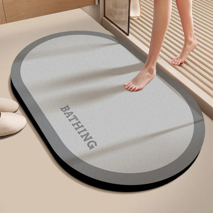 40*60CM Non Marking Diatomaceous Earth Floor Mat for Household Bathroom Doorways Dirt Resistant Absorbent Quick Drying Anti Slip