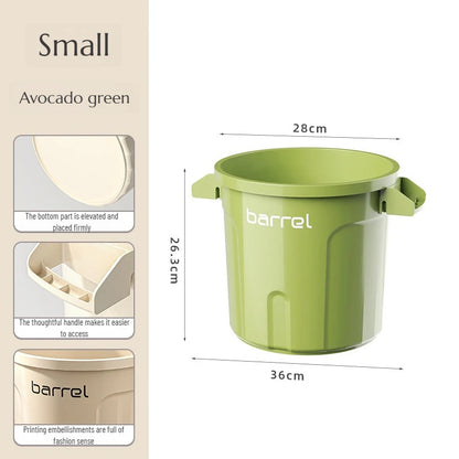 18/26L Large Capacity Trash Can Home Storage Bin Open Top Double Handle Minimalist Design for Kitchen Bathroom Living Room