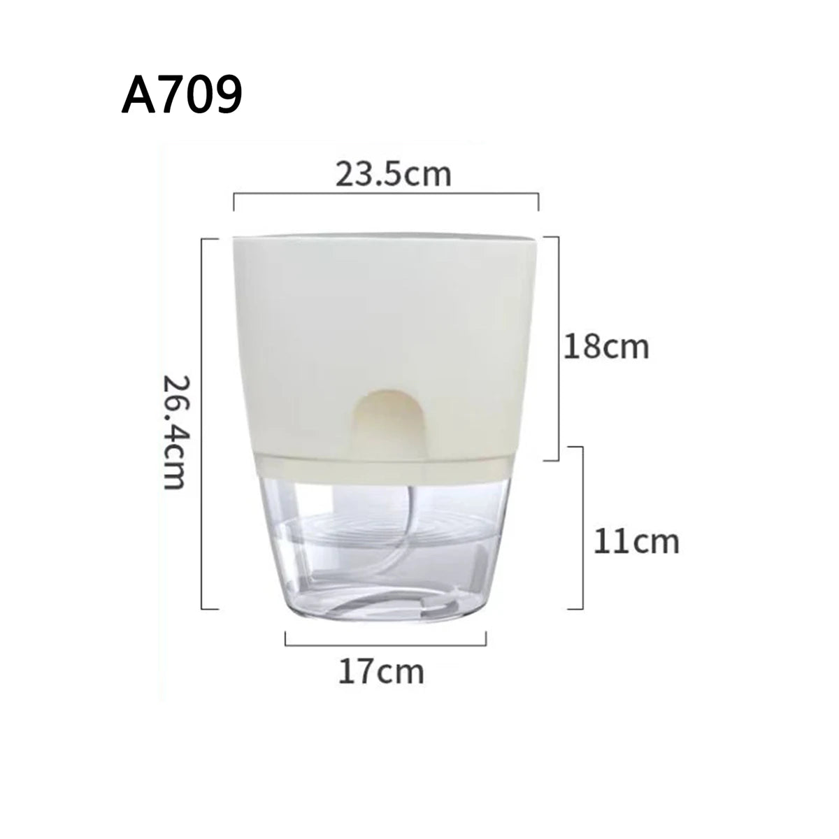 2 Layer Soilless Cultivation Flower Pot Cotton Rope Self Watering Hydroponic Plant Basin Automatic Irrigation Lazy Flowerpot 1Pc
