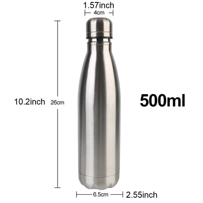 500ml Thermos For Sport Bottles Double-Wall Insulated Vacuum Flask BPA Free Thermos Stainless Steel Water Bottle Cola Water Beer