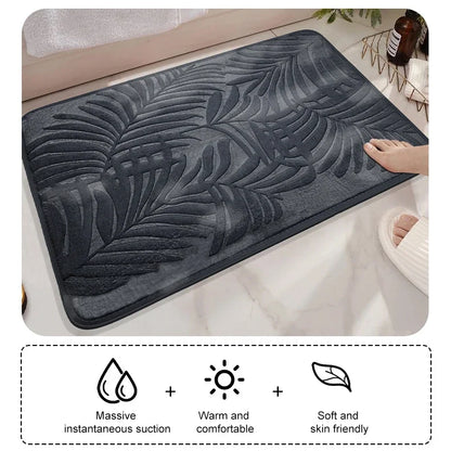 Absorbent Non-slip Bathroom Rug Memory Cotton Bathrooms Floor Rugs Bath Mat Living Room Bedroom Kitchen Home Carpet