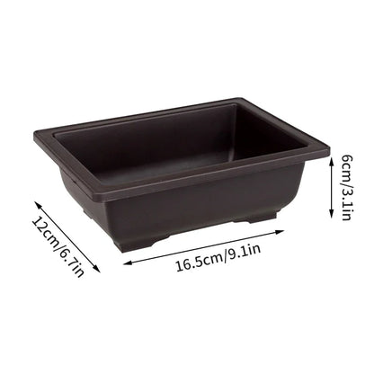 Rectangular Bonsai Training Pots Plastic Flowerpot with Drainage Tray Succulent Plants Pot Bonsai Plants Growing Pots Home Decor