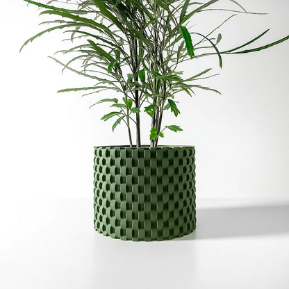 Modern Minimalist 3D Printed Plant Pot – Biodegradable Flower Planter for Home Decor, Eco-Friendly Sustainable Gift (Cheo)
