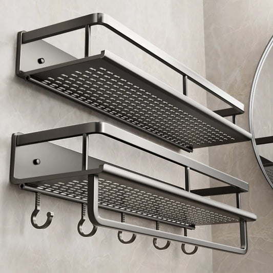 bathroom rack bathroom shelf toilet space aluminum hanging rack bathroom organizer hang on the wall