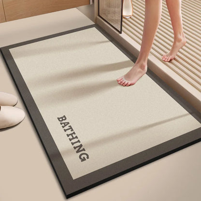 40*60CM Non Marking Diatomaceous Earth Floor Mat for Household Bathroom Doorways Dirt Resistant Absorbent Quick Drying Anti Slip