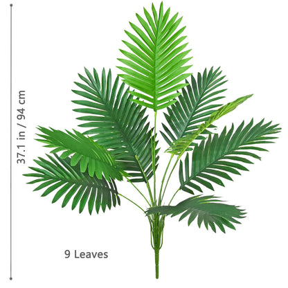 66-125cm（49.2in） Artificial Palm Tree Tropical Fake Plant Green Plastic Palm Leaf Branches Suitable for Home Garden Decoration