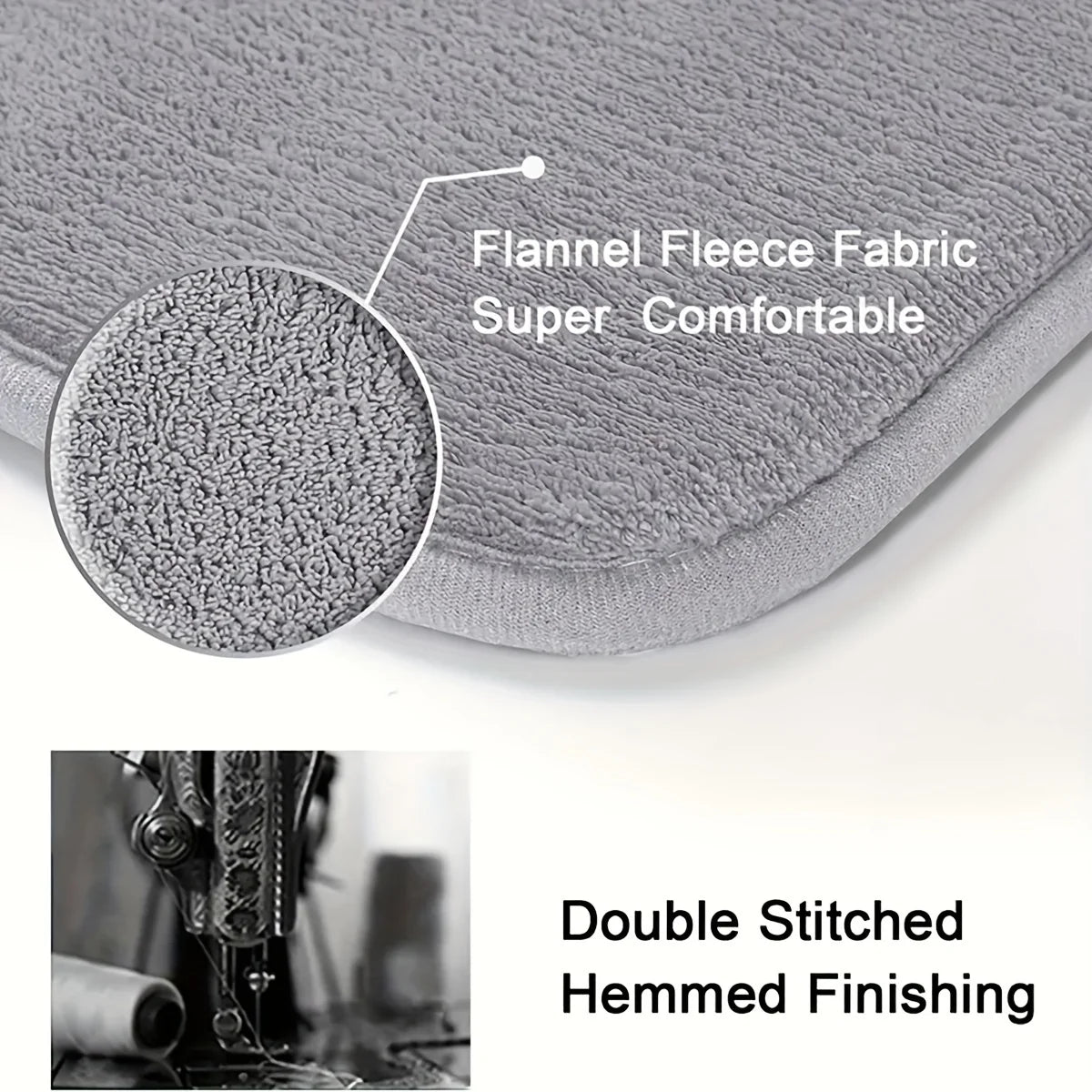 Flannel bathroom printed non-slip foot mat bathtub mat thick sponge dirt-resistant water-absorbent floor mat