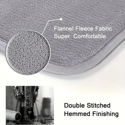 Flannel bathroom printed non-slip foot mat bathtub mat thick sponge dirt-resistant water-absorbent floor mat