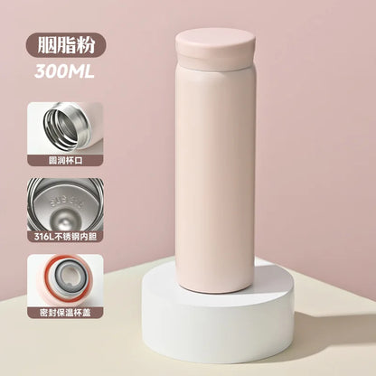 180/300ml Mini 316 Stainless Steel Thermos Cup Ultra-compact Portable Leak-proof Fashion Water Cup Drinkware Thermos Kettle