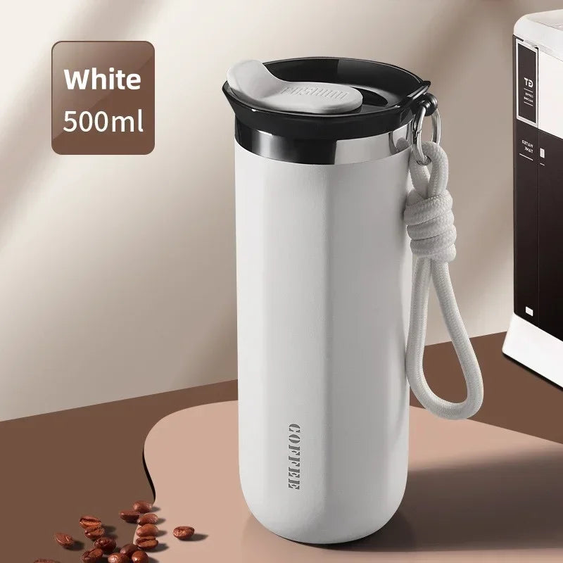 350/500ML Stainless Steel Insulated Cup with Lid Portable Coffee Cups Thermal Mug Vacuum Flask Office Travle Camping Drinkware