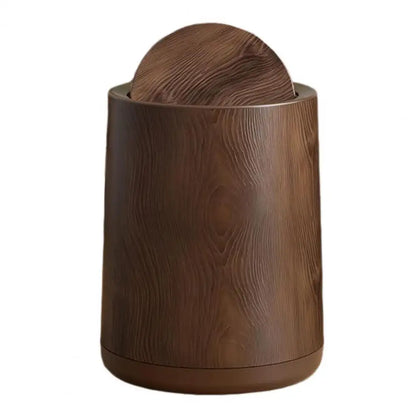 Bathroom Trash Can Round Garbage Bin with Swing Lid Large Capacity Easy to Clean Kitchen Waste Bin Decoration