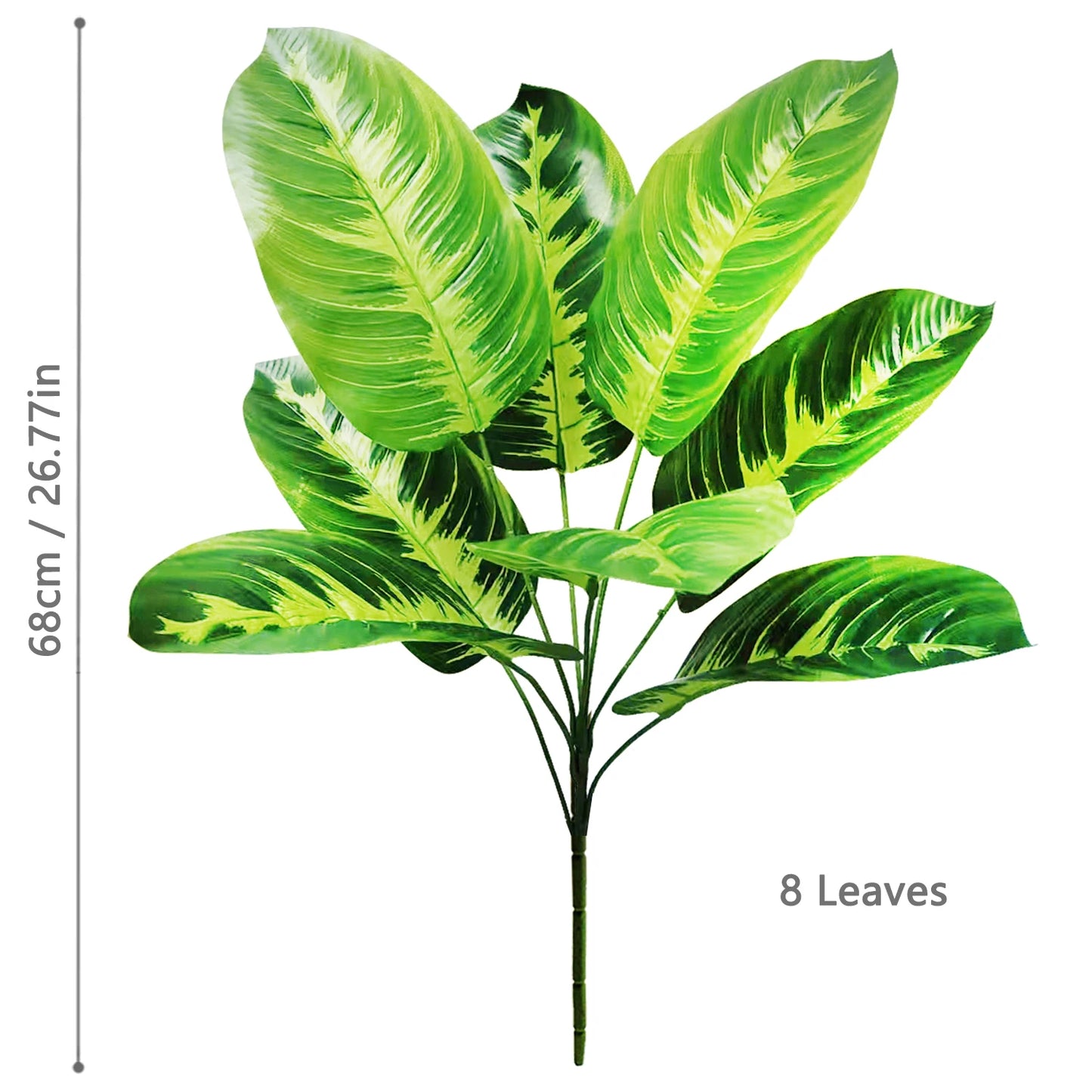 60-90-120cm（47.2in) Artificial Tropical Palm Tree Fake Banana Plant Leaves Real Touch Strelitzia Plastic Plant for Home Garden