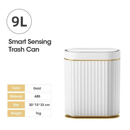 Electronic Automatic Smart Sensor Garbage Bin Household 7L/9L Smart Trash Can Toilet Waste Garbage Can for Kitchen Bathroom
