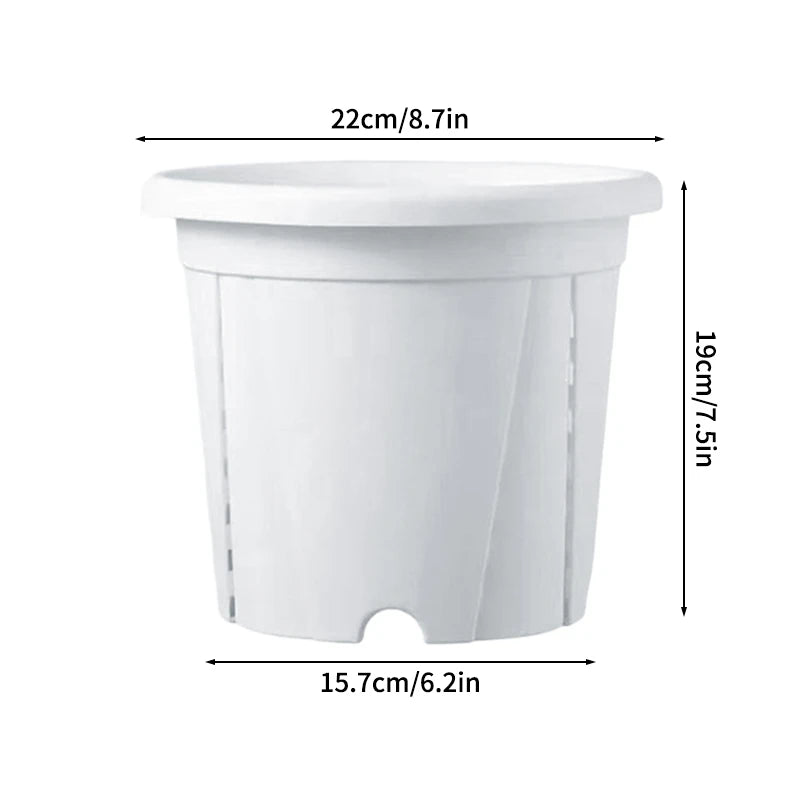 Plastic Flower Pot Root Control Breathable Nursery Pot Thickened Resin Plant Pot Garden Balcony Planting Potted Seedling Planter