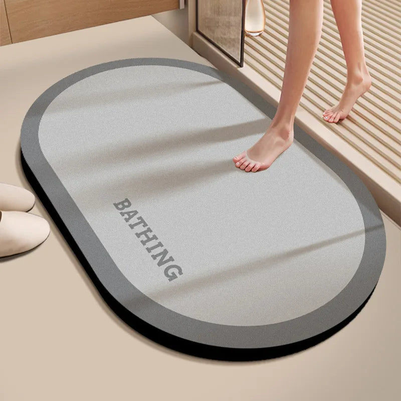 40*60CM Non Marking Diatomaceous Earth Floor Mat for Household Bathroom Doorways Dirt Resistant Absorbent Quick Drying Anti Slip