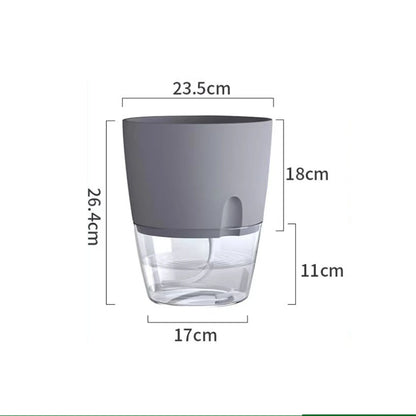2 Layer Soilless Cultivation Flower Pot Cotton Rope Self Watering Hydroponic Plant Basin Automatic Irrigation Lazy Flowerpot 1Pc