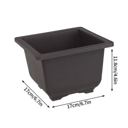 Rectangular Bonsai Training Pots Plastic Flowerpot with Drainage Tray Succulent Plants Pot Bonsai Plants Growing Pots Home Decor