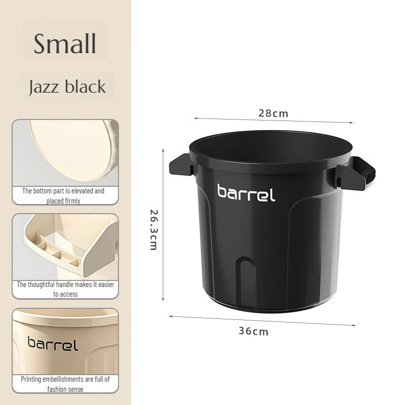 18/26L Large Capacity Trash Can Home Storage Bin Open Top Double Handle Minimalist Design for Kitchen Bathroom Living Room