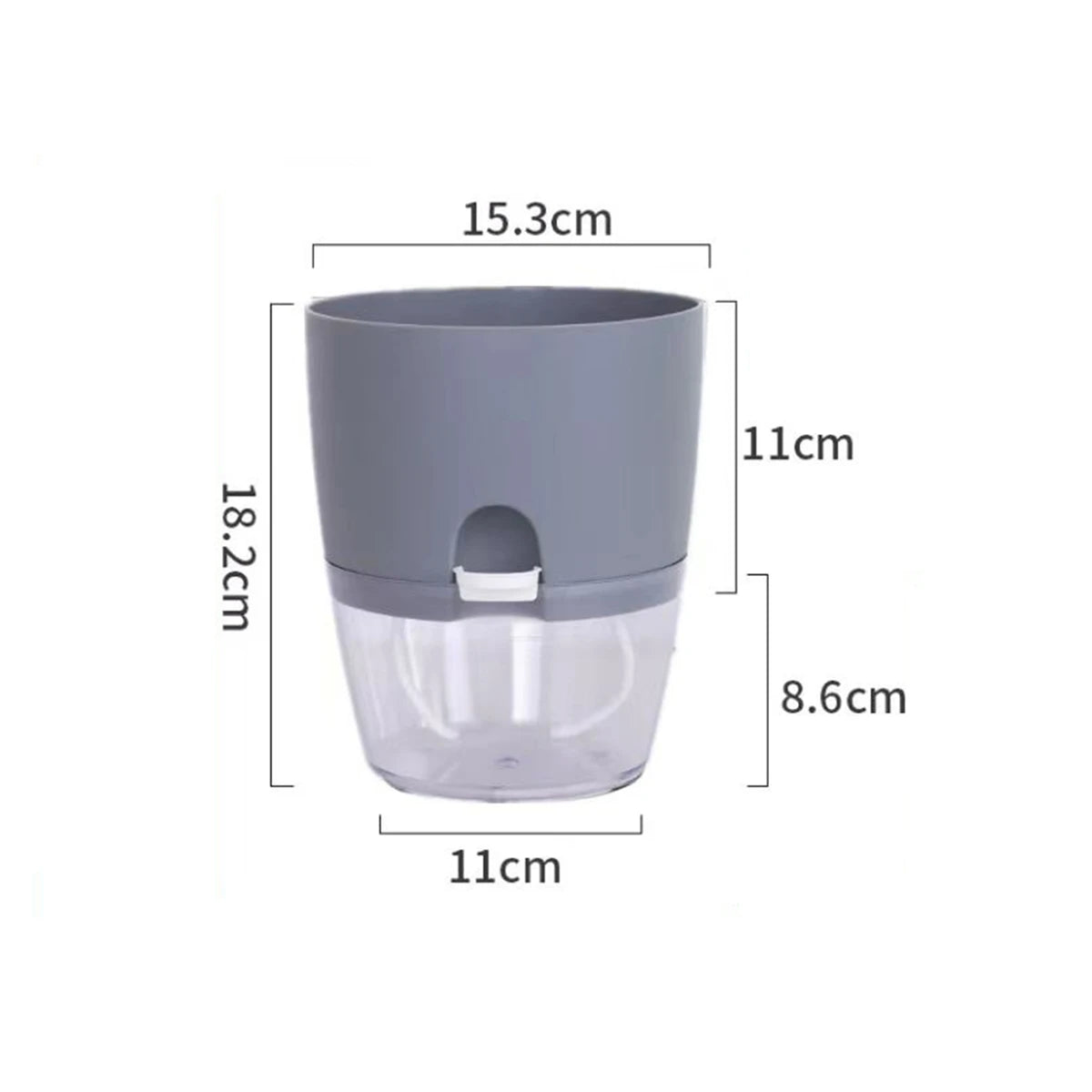 2 Layer Soilless Cultivation Flower Pot Cotton Rope Self Watering Hydroponic Plant Basin Automatic Irrigation Lazy Flowerpot 1Pc