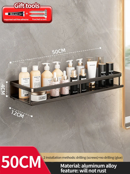 bathroom rack bathroom shelf toilet space aluminum hanging rack bathroom organizer hang on the wall