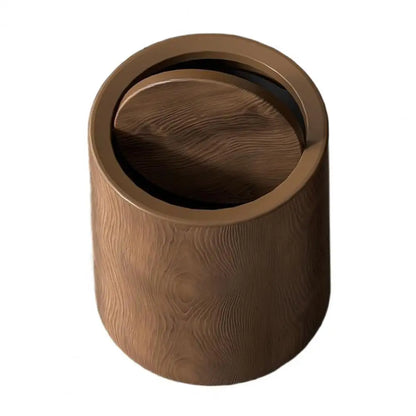 Bathroom Trash Can Round Garbage Bin with Swing Lid Large Capacity Easy to Clean Kitchen Waste Bin Decoration
