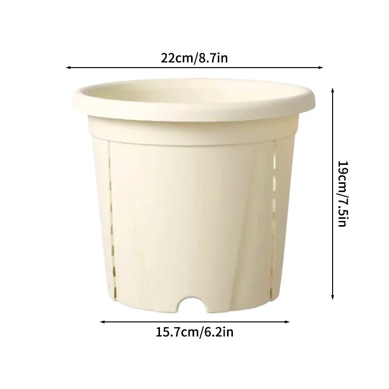 Plastic Flower Pot Root Control Breathable Nursery Pot Thickened Resin Plant Pot Garden Balcony Planting Potted Seedling Planter