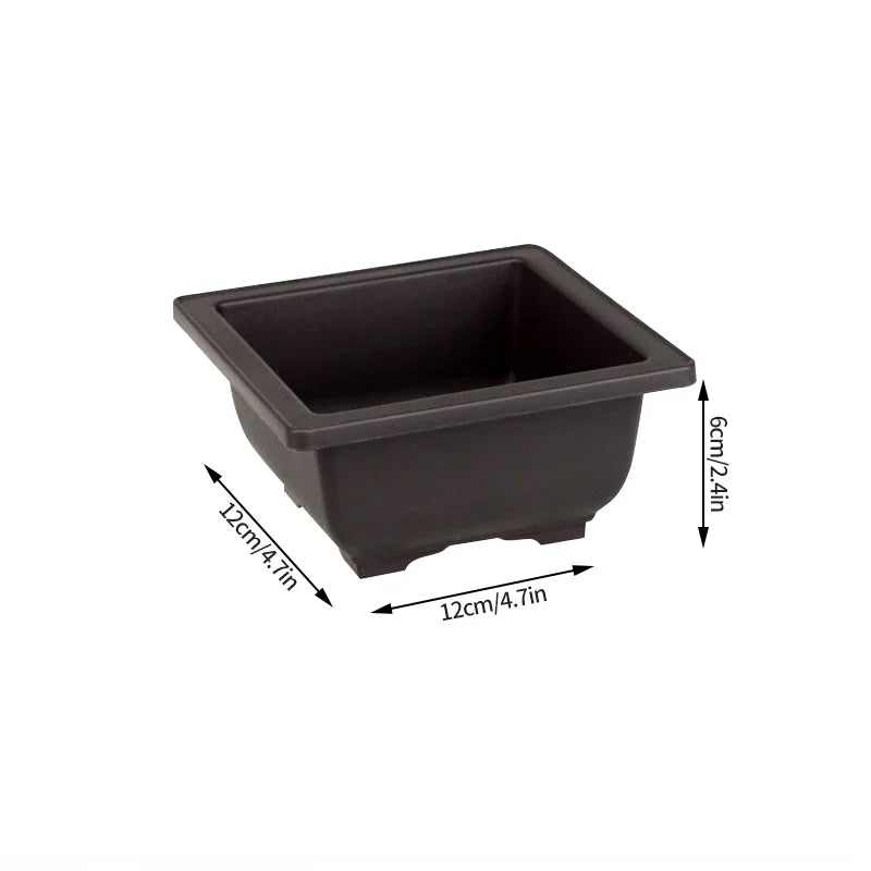 Rectangular Bonsai Training Pots Plastic Flowerpot with Drainage Tray Succulent Plants Pot Bonsai Plants Growing Pots Home Decor