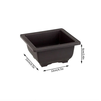 Rectangular Bonsai Training Pots Plastic Flowerpot with Drainage Tray Succulent Plants Pot Bonsai Plants Growing Pots Home Decor
