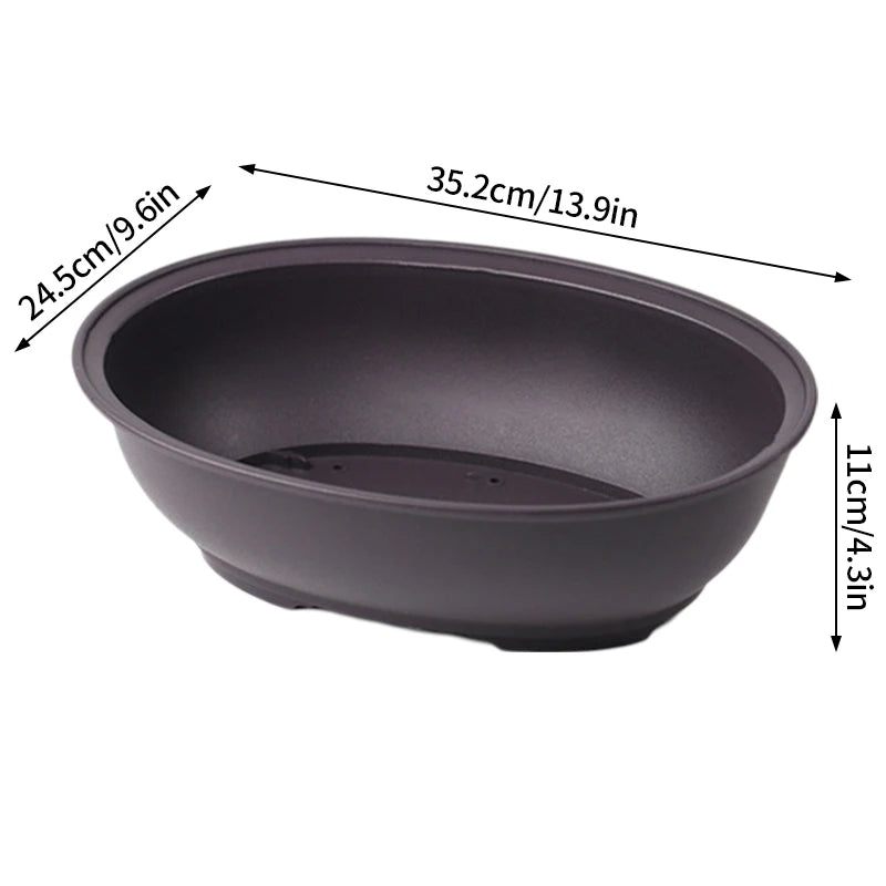 Rectangular Bonsai Training Pots Plastic Flowerpot with Drainage Tray Succulent Plants Pot Bonsai Plants Growing Pots Home Decor