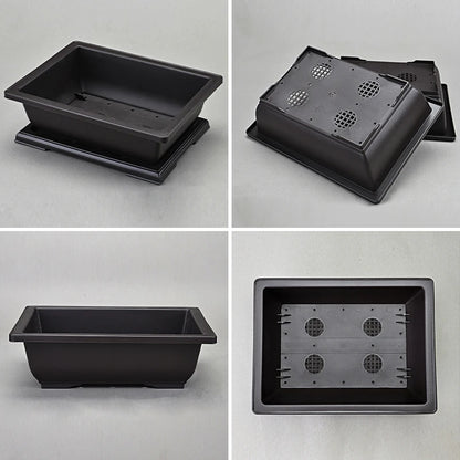Rectangular Bonsai Training Pots Plastic Flowerpot with Drainage Tray Succulent Plants Pot Bonsai Plants Growing Pots Home Decor