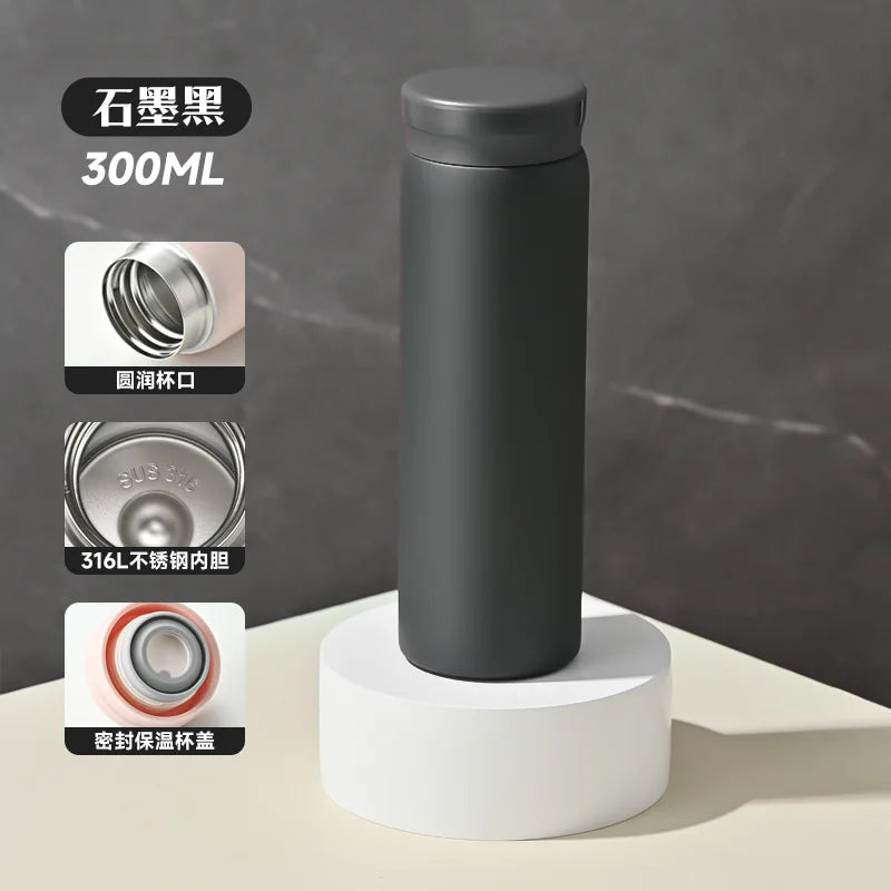 180/300ml Mini 316 Stainless Steel Thermos Cup Ultra-compact Portable Leak-proof Fashion Water Cup Drinkware Thermos Kettle