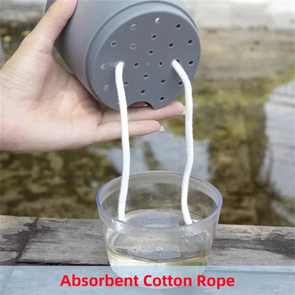 2 Layer Soilless Cultivation Flower Pot Cotton Rope Self Watering Hydroponic Plant Basin Automatic Irrigation Lazy Flowerpot 1Pc