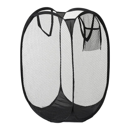 Dirty Clothes Basket Large Capacity Mesh Laundry Basket Ventilated Foldable Easy Storage Portable Bathroom Clothes Organizer Bag
