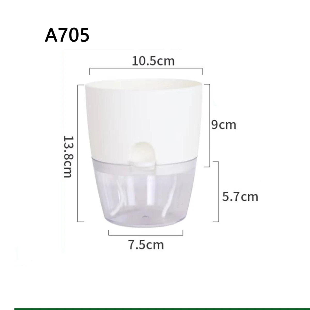2 Layer Soilless Cultivation Flower Pot Cotton Rope Self Watering Hydroponic Plant Basin Automatic Irrigation Lazy Flowerpot 1Pc