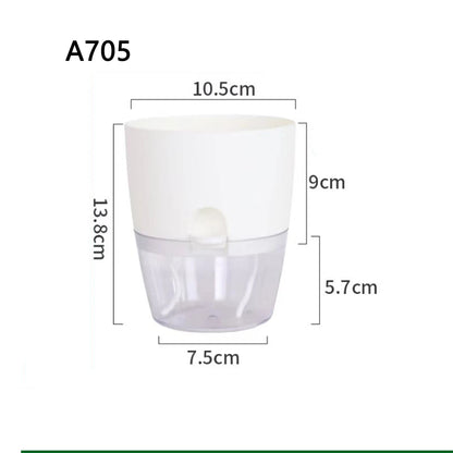 2 Layer Soilless Cultivation Flower Pot Cotton Rope Self Watering Hydroponic Plant Basin Automatic Irrigation Lazy Flowerpot 1Pc